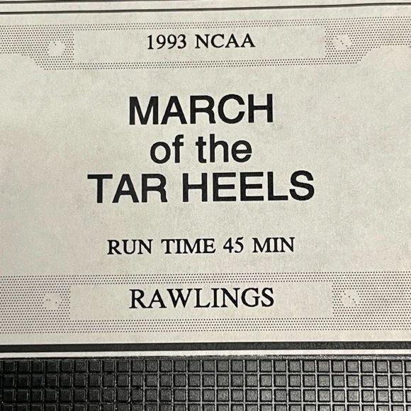 March of the Tar Heels 1993 NCAA RAWLINGS VHS - Picture 2 of 5